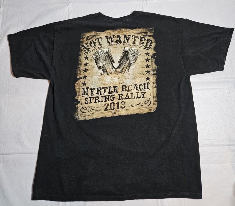 Hot Leathers Myrtle Beach Spring Rally 2013 T Shirt XL Biker Motorcycle Black